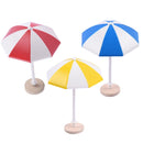 Miniature Beach Sun Umbrella Sandy Beach Landscape Decoration Photography Props(Blue)