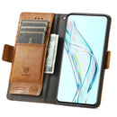 For ZTE Axon 30 5G CaseNeo Business Splicing Dual Magnetic Buckle Horizontal Flip PU Leather Case with Holder & Card Slots & Wallet(Khaki)