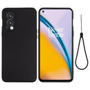 For OnePlus Nord 2 5G Solid Color Liquid Silicone Shockproof Full Coverage Protective Case(Black)