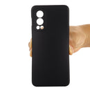 For OnePlus Nord 2 5G Solid Color Liquid Silicone Shockproof Full Coverage Protective Case(Black)