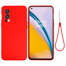 For OnePlus Nord 2 5G Solid Color Liquid Silicone Shockproof Full Coverage Protective Case(Red)