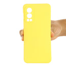 For OnePlus Nord 2 5G Solid Color Liquid Silicone Shockproof Full Coverage Protective Case(Yellow)