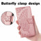 For Blackview A100 Butterfly Love Flower Embossed Horizontal Flip Leather Case with Holder & Card Slots & Wallet & Lanyard(Rose Gold)