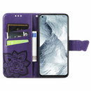 For OPPO Realme GT Master Butterfly Love Flower Embossed Horizontal Flip Leather Case with Holder & Card Slots & Wallet & Lanyard(Dark Purple)