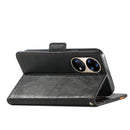 For Huawei P50 Pro CaseNeo Business Splicing Dual Magnetic Buckle Horizontal Flip PU Leather Case with Holder & Card Slots & Wallet(Black)