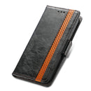 For Huawei P50 Pro CaseNeo Business Splicing Dual Magnetic Buckle Horizontal Flip PU Leather Case with Holder & Card Slots & Wallet(Black)