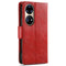 For Huawei P50 Pro CaseNeo Business Splicing Dual Magnetic Buckle Horizontal Flip PU Leather Case with Holder & Card Slots & Wallet(Red)