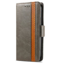 For Huawei P50 Pro CaseNeo Business Splicing Dual Magnetic Buckle Horizontal Flip PU Leather Case with Holder & Card Slots & Wallet(Grey)