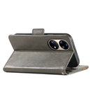 For Huawei P50 Pro CaseNeo Business Splicing Dual Magnetic Buckle Horizontal Flip PU Leather Case with Holder & Card Slots & Wallet(Grey)