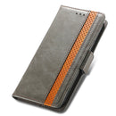 For Huawei P50 Pro CaseNeo Business Splicing Dual Magnetic Buckle Horizontal Flip PU Leather Case with Holder & Card Slots & Wallet(Grey)