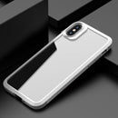 MG Series Carbon Fiber TPU + Clear PC Four-corner Airbag Shockproof Case For iPhone XR(White)