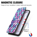 For Blackview A100 Colorful Magnetic Horizontal Flip PU Leather Case with Holder & Card Slot & Wallet(Purple Scales)