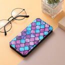 For Blackview A100 Colorful Magnetic Horizontal Flip PU Leather Case with Holder & Card Slot & Wallet(Purple Scales)