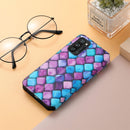 For Blackview A100 Colorful Magnetic Horizontal Flip PU Leather Case with Holder & Card Slot & Wallet(Purple Scales)