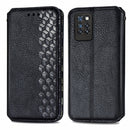 For Infinix Note 10 Pro Cubic Grid Pressed Horizontal Flip Magnetic PU Leather Case with Holder & Card Slots & Wallet(Black)