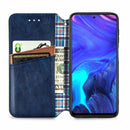 For Infinix Note 10 Pro Cubic Grid Pressed Horizontal Flip Magnetic PU Leather Case with Holder & Card Slots & Wallet(Blue)