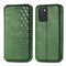 For Infinix Note 10 Pro Cubic Grid Pressed Horizontal Flip Magnetic PU Leather Case with Holder & Card Slots & Wallet(Green)