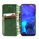 For Infinix Note 10 Pro Cubic Grid Pressed Horizontal Flip Magnetic PU Leather Case with Holder & Card Slots & Wallet(Green)