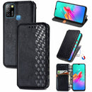 For Infinix Smart 5 Cubic Grid Pressed Horizontal Flip Magnetic PU Leather Case with Holder & Card Slots & Wallet(Black)