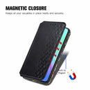 For Infinix Smart 5 Cubic Grid Pressed Horizontal Flip Magnetic PU Leather Case with Holder & Card Slots & Wallet(Black)