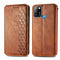 For Infinix Smart 5 Cubic Grid Pressed Horizontal Flip Magnetic PU Leather Case with Holder & Card Slots & Wallet(Brown)