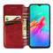 For Infinix Smart 5 Cubic Grid Pressed Horizontal Flip Magnetic PU Leather Case with Holder & Card Slots & Wallet(Red)