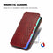 For Infinix Smart 5 Cubic Grid Pressed Horizontal Flip Magnetic PU Leather Case with Holder & Card Slots & Wallet(Red)