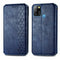 For Infinix Smart 5 Cubic Grid Pressed Horizontal Flip Magnetic PU Leather Case with Holder & Card Slots & Wallet(Blue)