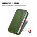 For OPPO Realme GT Master Cubic Grid Pressed Horizontal Flip Magnetic PU Leather Case with Holder & Card Slots & Wallet(Green)