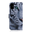 For Galaxy A51 Coloured Drawing Horizontal Flip Leather Case, with Holder & Card Slots & Wallet(Tiger)