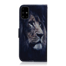 For Galaxy A51 Coloured Drawing Horizontal Flip Leather Case, with Holder & Card Slots & Wallet(Lion)