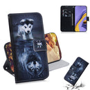 For Galaxy A51 Coloured Drawing Horizontal Flip Leather Case, with Holder & Card Slots & Wallet(Wolf and Dog)