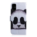 For Galaxy A51 Coloured Drawing Horizontal Flip Leather Case, with Holder & Card Slots & Wallet(Panda)