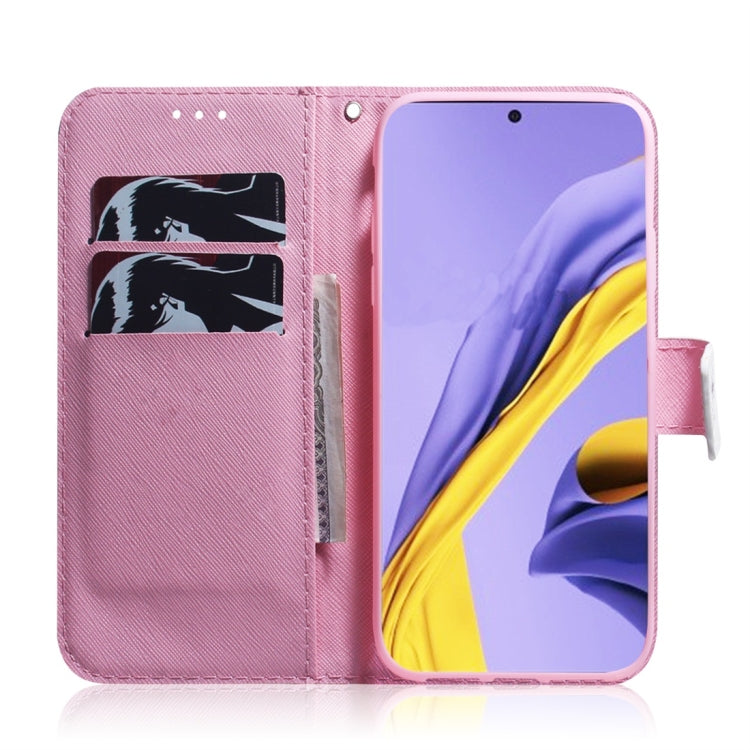 For Galaxy A51 Coloured Drawing Horizontal Flip Leather Case, with Holder & Card Slots & Wallet(Magnolia Flower)