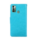 For Tecno Spark 7 Crystal Texture Horizontal Flip Leather Case with Holder & Card Slots & Wallet(Light Blue)