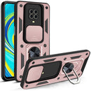 For Xiaomi Redmi Note 9S Sliding Camera Cover Design TPU+PC Protective Case(Rose Gold)
