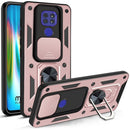 For Motorola Moto G9 Play Sliding Camera Cover Design TPU+PC Protective Case(Rose Gold)
