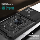For Motorola Moto G9 Power Sliding Camera Cover Design TPU+PC Protective Case(Black)