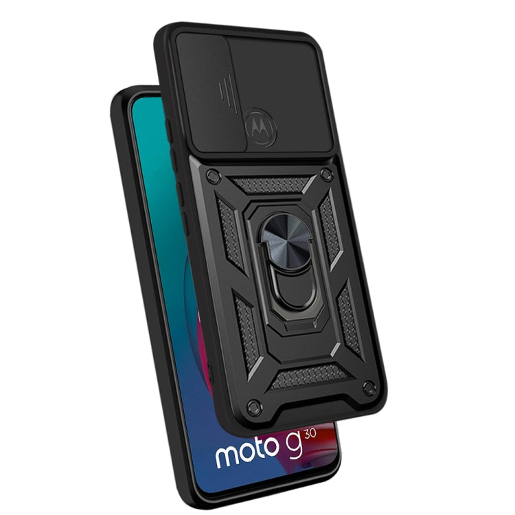 For Motorola Moto G30 Sliding Camera Cover Design TPU+PC Protective Case(Red)