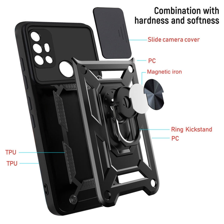 For Motorola Moto G30 Sliding Camera Cover Design TPU+PC Protective Case(Silver)