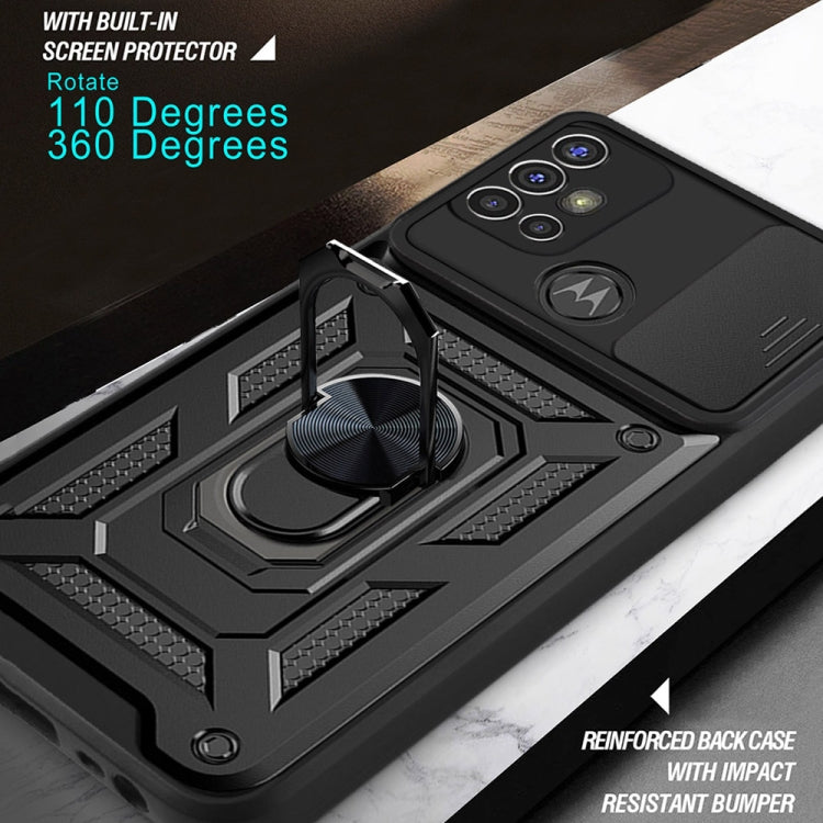 For Motorola Moto G30 Sliding Camera Cover Design TPU+PC Protective Case(Silver)