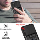 For Motorola Moto G60 Sliding Camera Cover Design TPU+PC Protective Case(Black)