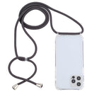 Transparent Acrylic Airbag Shockproof Phone Protective Case with Lanyard For iPhone 13 Pro Max(Dark Grey)