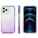 Candy Gradient Flat Surface TPU + PC Shockproof Case For iPhone 13(Purple Blue)