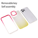 Candy Gradient Flat Surface TPU + PC Shockproof Case For iPhone 13(Purple Blue)