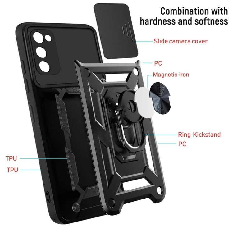For Samsung Galaxy S20 FE 5G Sliding Camera Cover Design TPU+PC Protective Case(Silver)