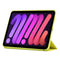 3-fold Horizontal Flip Smart Leather Tablet Case with Sleep / Wake-up Function & Holder For iPad mini 6(Yellow)