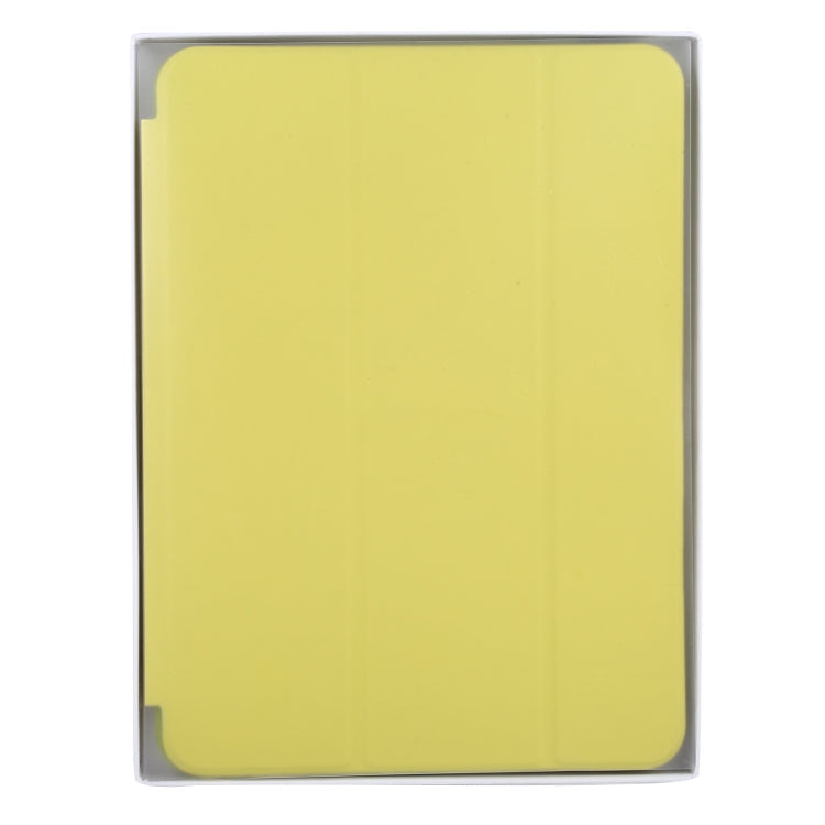 3-fold Horizontal Flip Smart Leather Tablet Case with Sleep / Wake-up Function & Holder For iPad mini 6(Yellow)