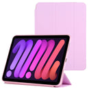 3-fold Horizontal Flip Smart Leather Tablet Case with Sleep / Wake-up Function & Holder For iPad mini 6(Pink)