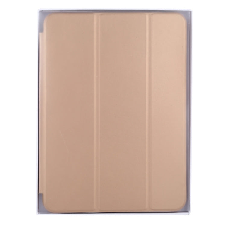 3-fold Horizontal Flip Smart Leather Tablet Case with Sleep / Wake-up Function & Holder For iPad mini 6(Gold)